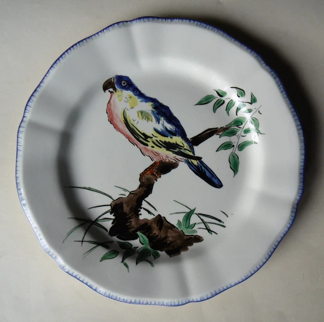 ASSIETTE EN FAÏENCE De Gien Décor Aux Grands Oiseaux EUR 60,00 ...