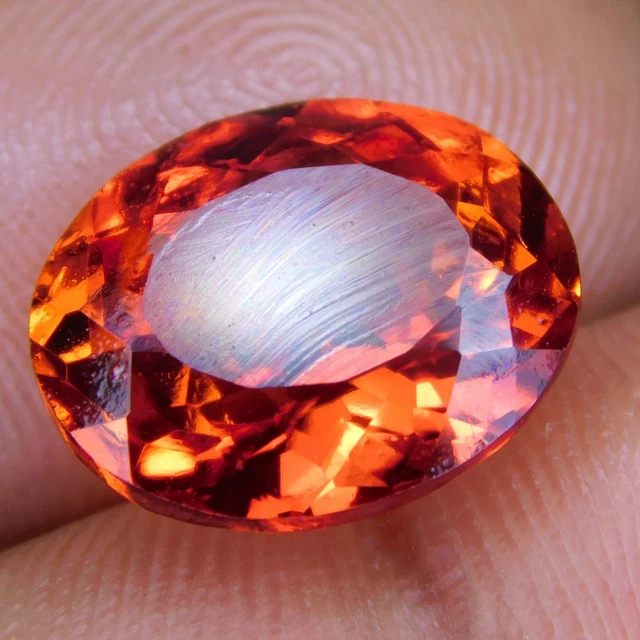 Saphir orange naturel, saphir orange de 5,00 ct, saphir certifié