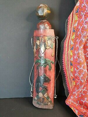 Old Borneo Dayak Carved Lime Holder …beautiful collection piece 2