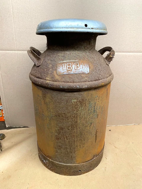 Vintage 10 Gallon Milk Can - As Found