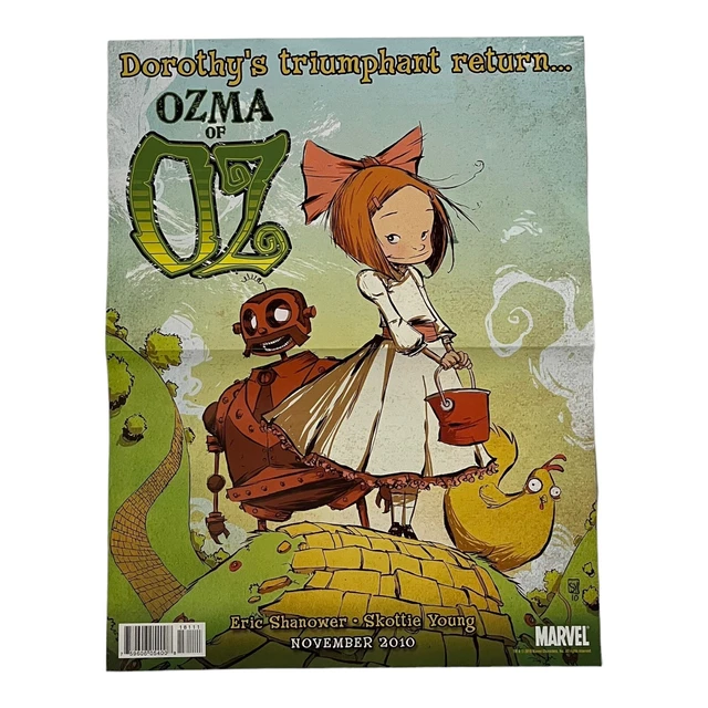 Marvel Comics 13" X 10" Folded Promotional Poster Ozma of Oz Avengers 2010