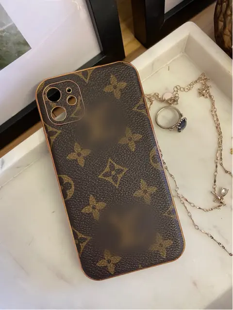 lv leather phone case 14 pro max with chain