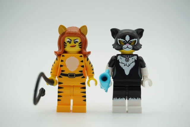 Lego Minifigures Series Tiger Woman and Cat Costume Girl Lego Minifigures Series Tiger Woman and Cat Costume Girl