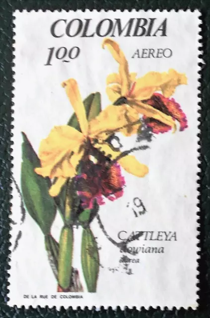 Colombia - Colombie - 1967 Air Mail 1 $ National Orchid Exhibition used (39) -