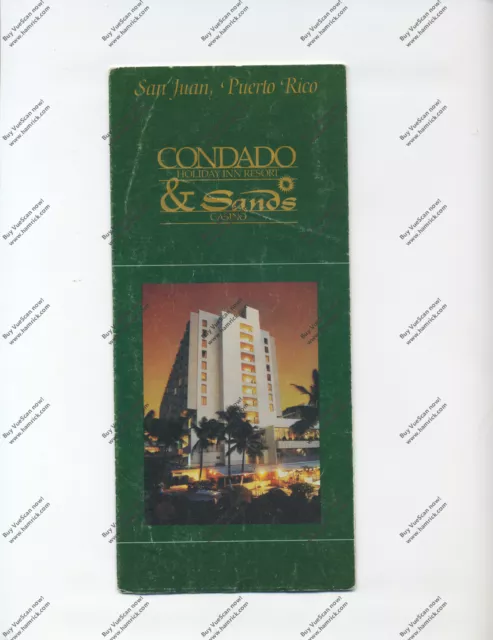 CONDADO HOLIDAY INN & SANDS CASINO, Condado, PUERTO RICO - huge brochure - 1980s