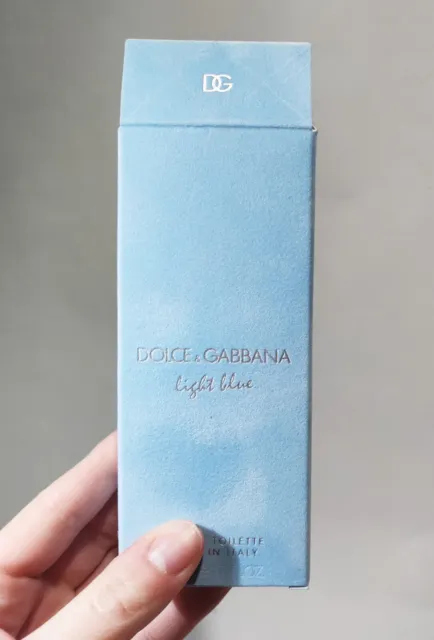 Authentic Dolce And Gabbana Light Blue Eue De Toilette  Empty Perfume Gift Box A