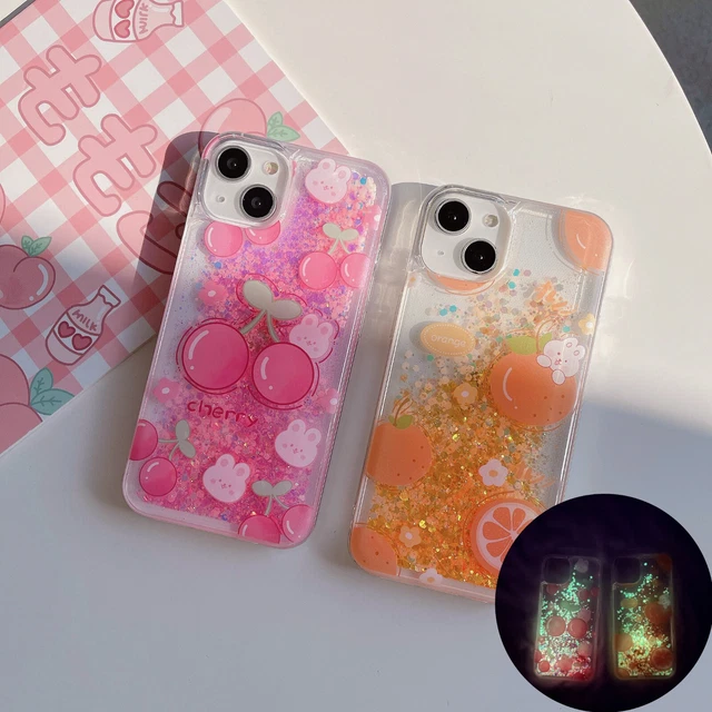 Noctilucent Quicksand Cherry Rabbit Soft Phone Case Cover For OPPO Xiaomi VIVO