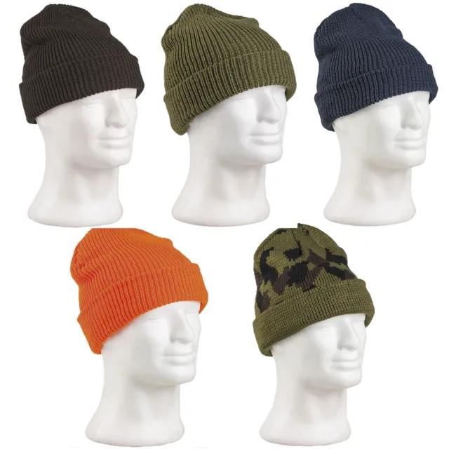 Bw Rollstrickmütze Pan Gorro de Punto para Invierno Bundeswehr Gorra