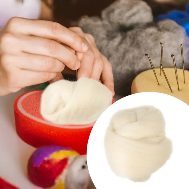 Tiras de lana Poking suministros artesanales adultos artesanía mezcla hilo tejido