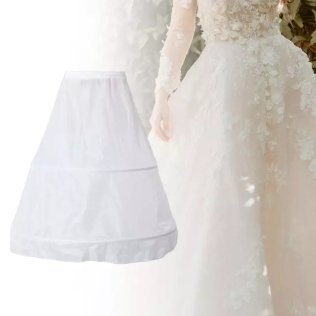 Wedding Petticoat Bride Pannier Underskirt Slip 2 Hoops Skirt for Dress