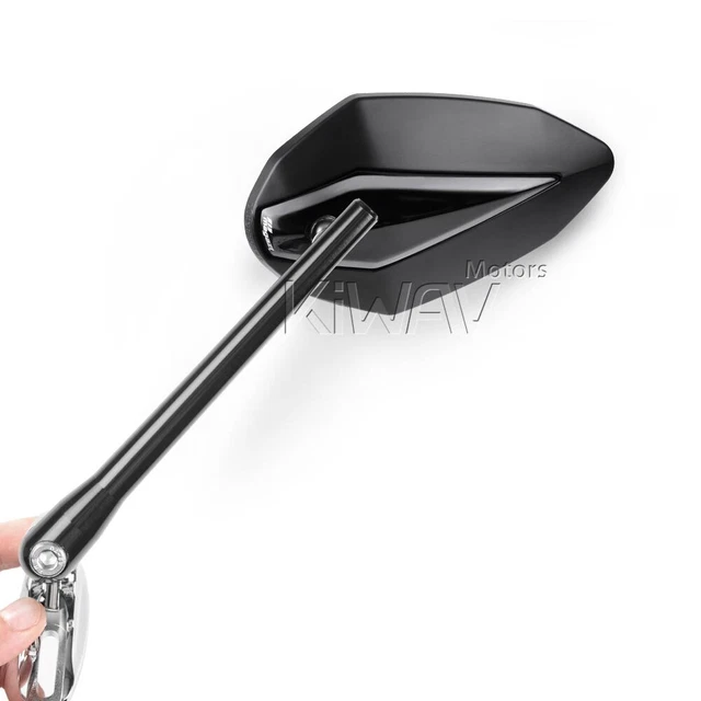 Rétroviseurs Venom noir adaptateur chromé moto sportbike montage fairing ε