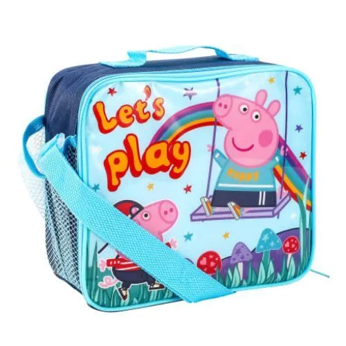 Borsa pranzo isolata bambini Peppa Pig Let's Play - GRATIS P & P