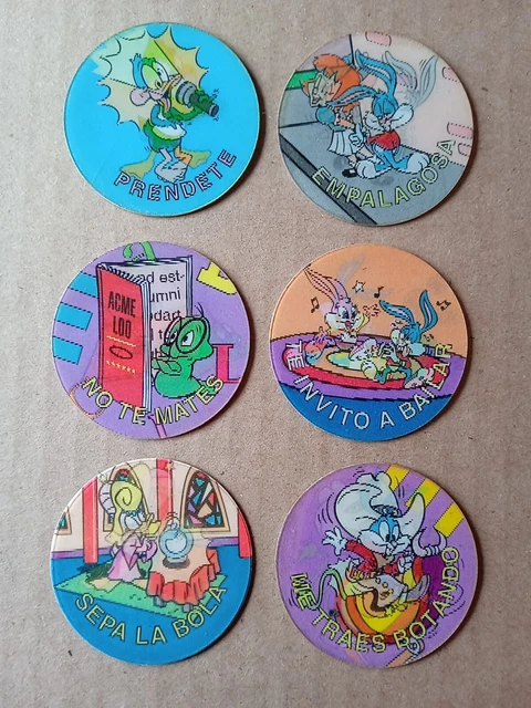 LOONEY TUNES TAZOS & Super Tazos Pogs Sabritas 1994 Mexiko 6 Linsenpogs