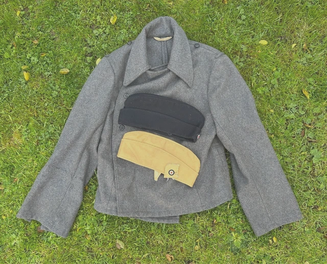 WW2 GERMAN VINTAGE Quality Replica Pz Wrapover + Two Side Caps.dak & Km. Good. £55.00 PicClick UK