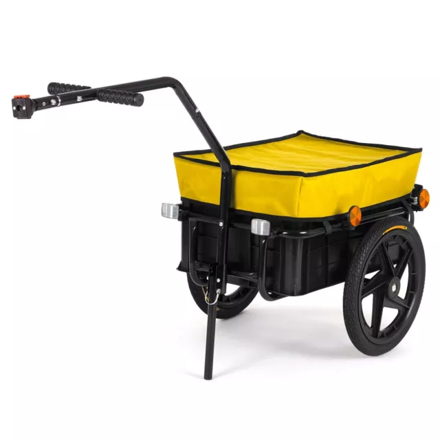 SAMAX Remolque para Bici Bicicleta extraible Rueda Amarillo Carga 60 kg / 70L