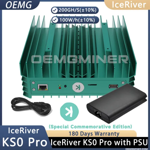 New IceRiver KS0 Pro KAS Miner 200G 100W Kaspa with Original PSU Ready Stock