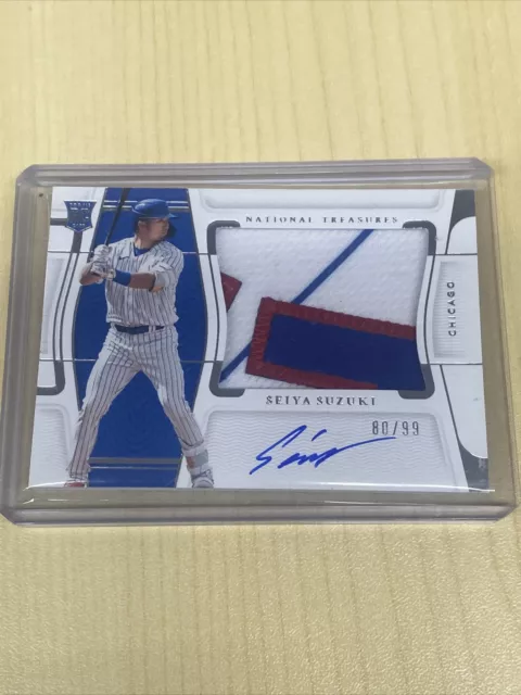 Seiya Suzuki 2022 Panini National Treasures #165 Rookie Patch Auto #80/99 Rc!!