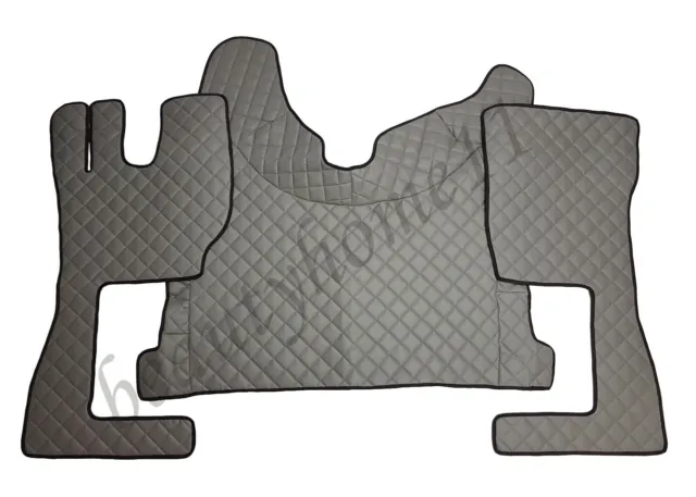 Floor Mats Cover For VOLVO FH4 2014+ Left Hand Drive Grey Eco Leather