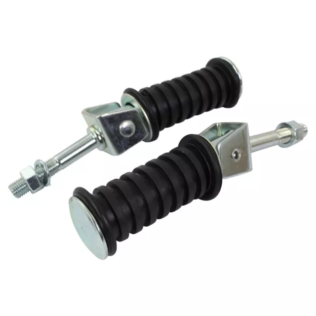 BikeTek Universal Custom 10mm Bolt On Motorcycle Foot Pegs Pair