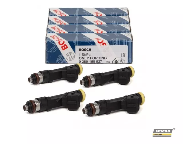 4 Iniettori Bosch 0280158827 Metano per Fiat Multipla Panda Doblo Natural Power