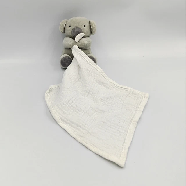 Doudou koala gris blanc mouchoir - 32328