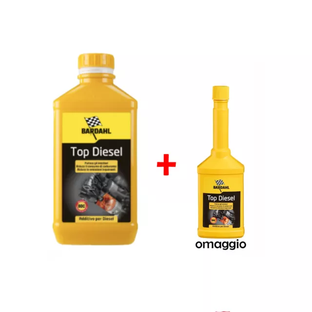 1Lt Bardahl Top Diesel Additivo Pulizia Iniettori Gasolio Motore Auto + Omaggio