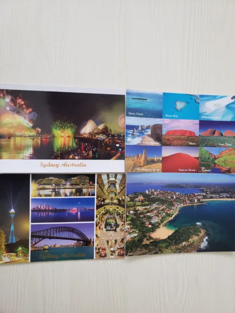 Manly Beach, Sydney Opera House Assorted Postcards Australian icons New