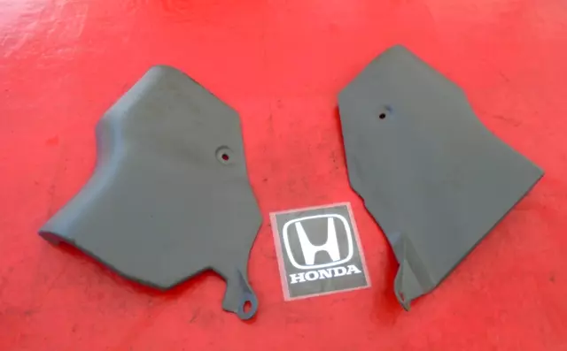 96-00 Honda Civic Interior Lower Side Kick Panel Cover Trim Set Light Gray Oem