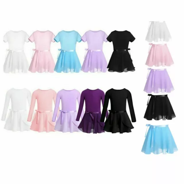 Kid Girl Dance Leotard Ballet Dress Gymnastics Tutu Skirt Outfit Party Dancewear