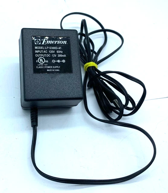 Emerson Model LF12300D-41 12V 300MA AC Adapter
