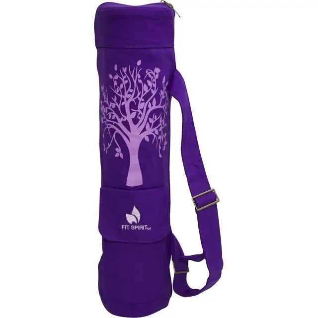 Bolsa de yoga de ejercicio Fit Spirit Tree of Life con 2 bolsillos de carga 9 x 24 pulgadas