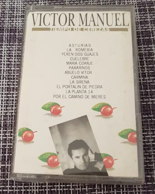 Victor Manuel Tiempo De Cerezas Paper Label Cassette Mc K7 Tape Cinta 12 Tracks