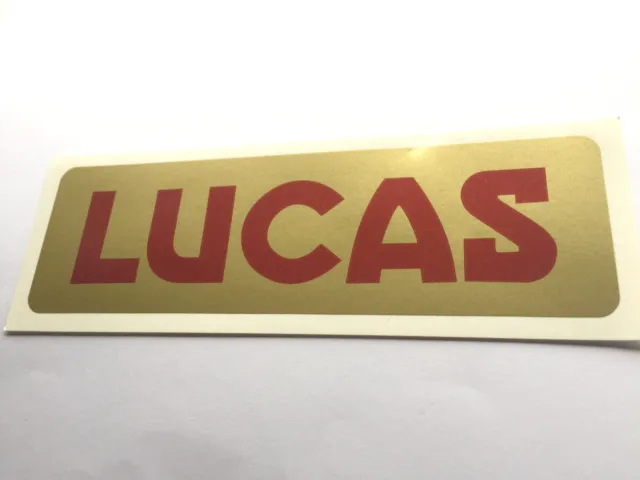 LUCAS Battery sticker High Quality Vinyl Item Mini Morris Minor Austin A40 Etc