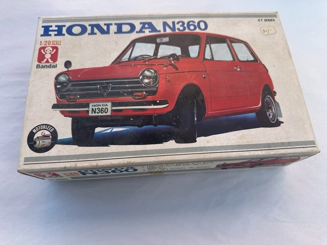 BANDAI HISTORIC CAR 1 20 Scale Honda N360 Motorised Made Model Kit Rare bandai-historic-car-1-20-scale-honda-n360-motorised-made-model-kit-rare