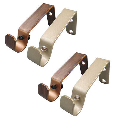 4PCS Curtain Rod Brackets Curtain Rod Support Bases for Dorm Room Home Hotel