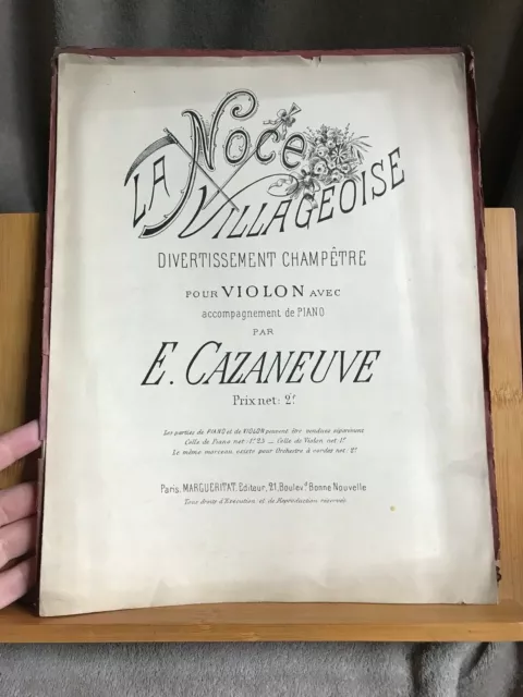 E. Cazaneuve La Noce Villageoise pour violon et piano partition éd. Marguaritat