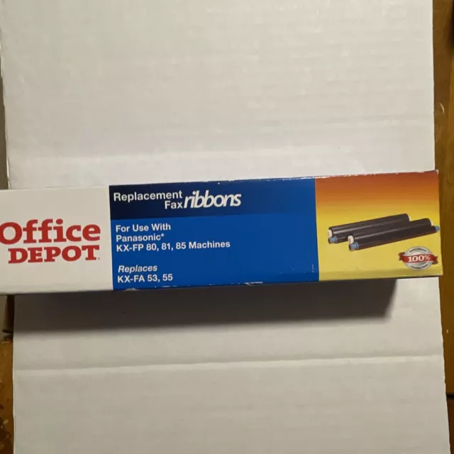 Office Depot Black Replacement Fax Ribbons Panasonic* Kx-Fp 80, 81, 85 Machines