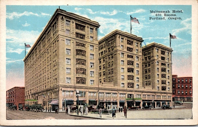 Vtg Portland Oregon OR Multnomah Hotel 1920s Old View Postcard