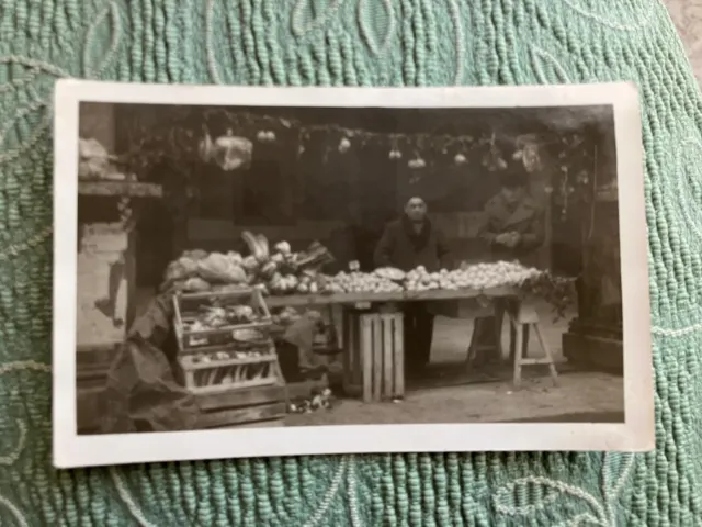 Mantova Cartolina Foto Mercato Frutta Venditore 1946