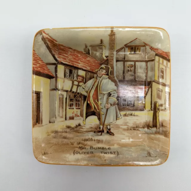 MR BUMBLE OLIVER TWIST TRINKET TRAY - New Hall Hanley Pin Dish - VINTAGE England