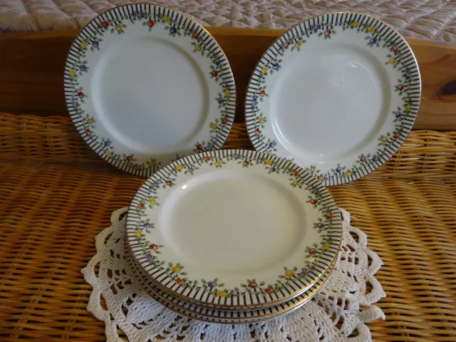 6 x Vintage Aynsley  Tea/Side Plates 7” Diameter