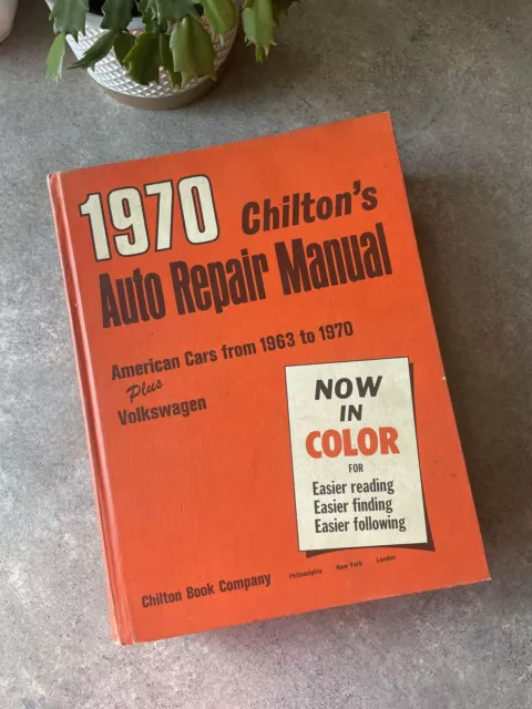 Vintage 1970 CHILTON'S Auto Repair Manual - American Cars 1963-1970 + Volkswagen