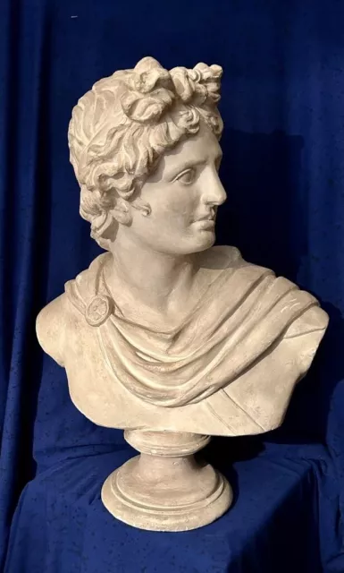 Rara Statua/Busto Di Apollo In Gesso,  Fine Xix /Primo Xx Secolo.