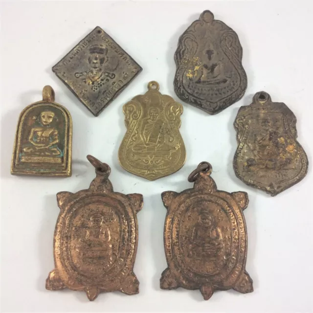 Rare 7 Coins Holy Amulet Pendant Power Ancient Coin Magic Lucky Wealth Protect 9