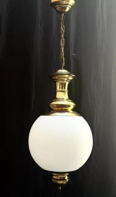 GRANDE LAMPADA SOSPENSIONE  ⌀ 40 CM L. Caccia Dominioni Azucena ItalY 50S Vetro 3