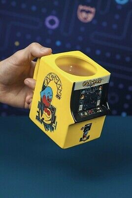 Pac-Man Mug 3D Arcade Retro Xmas Gift Gamer Tea Coffee Cup Official New