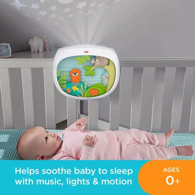 Fisher-Price Settle & Sleep Projektion Schnuller Musik & Licht Neu Baby 3