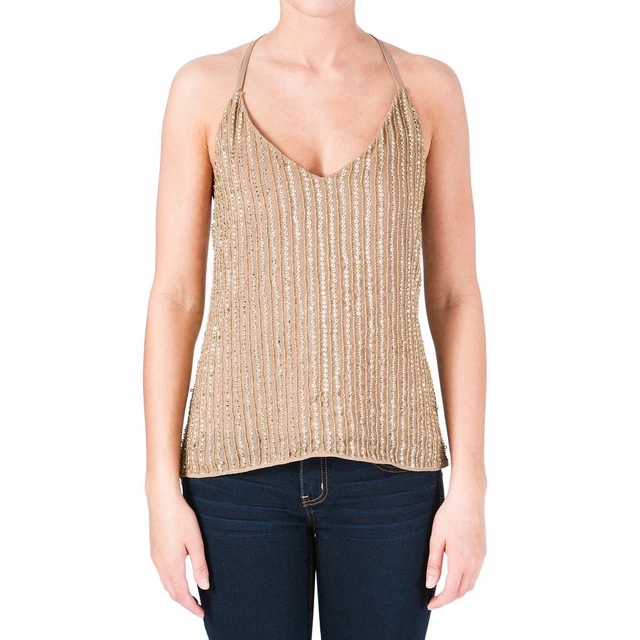 W118 by Walter Baker Womens Whitney Chiffon T-Back Tank Top Blouse BHFO 3976