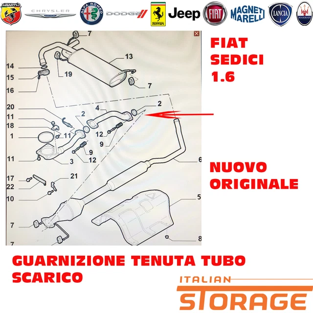 AERZETIX Guarnizione Collettore Scarico In Acciaio - Compatibile Con 11627795266, 11622244515 - Foto 8