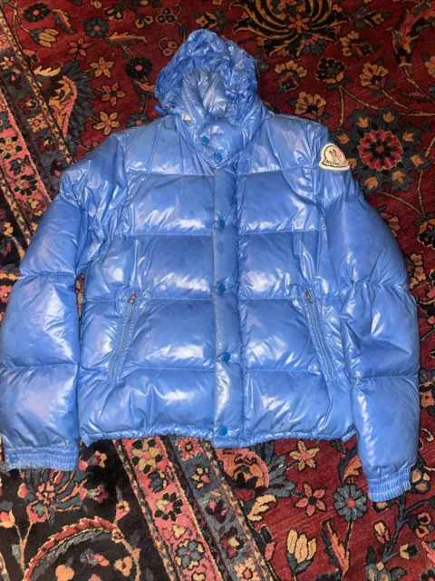 Moncler Down Jacket Puffer Jacket Everest Model Blue T1 Everk2 Maya Size 3 Men's